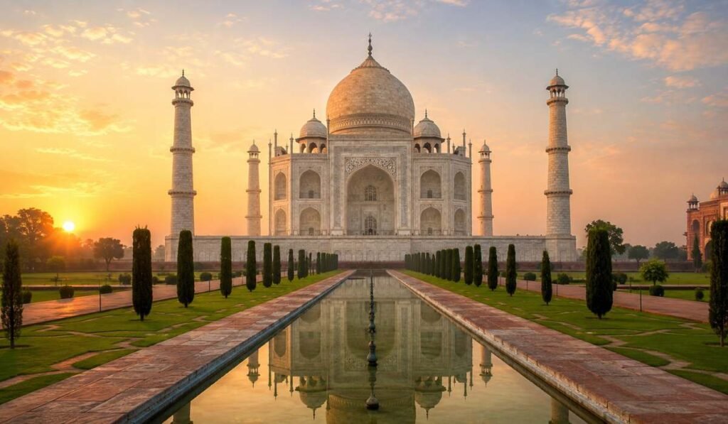 Golden Triangle Tour Taj Mahal Agra at sunrise